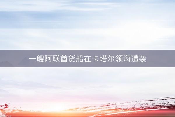 一艘阿联酋货船在卡塔尔领海遭袭