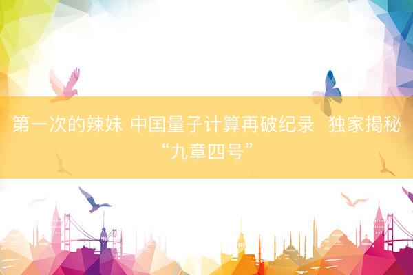 第一次的辣妹 中国量子计算再破纪录  独家揭秘“九章四号”