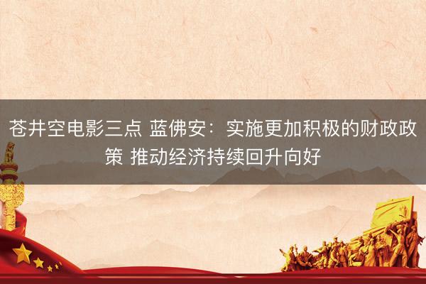 苍井空电影三点 蓝佛安：实施更加积极的财政政策 推动经济持续回升向好