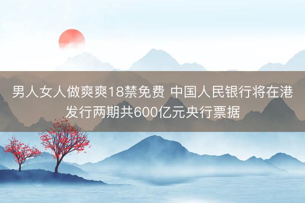 男人女人做爽爽18禁免费 中国人民银行将在港发行两期共600亿元央行票据