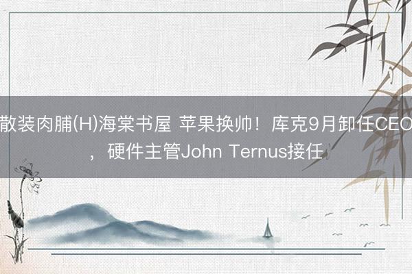 散装肉脯(H)海棠书屋 苹果换帅！库克9月卸任CEO，硬件主管John Ternus接任