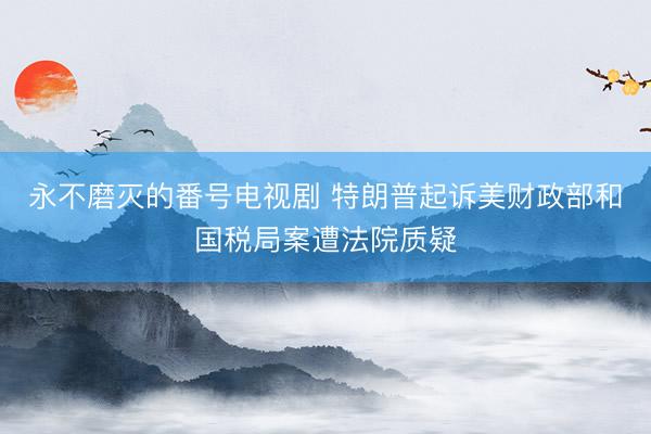 永不磨灭的番号电视剧 特朗普起诉美财政部和国税局案遭法院质疑