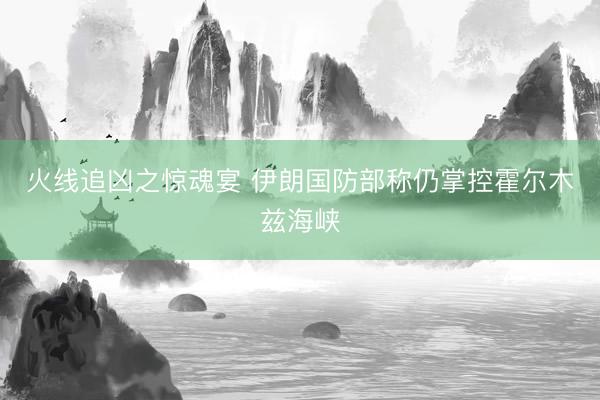 火线追凶之惊魂宴 伊朗国防部称仍掌控霍尔木兹海峡