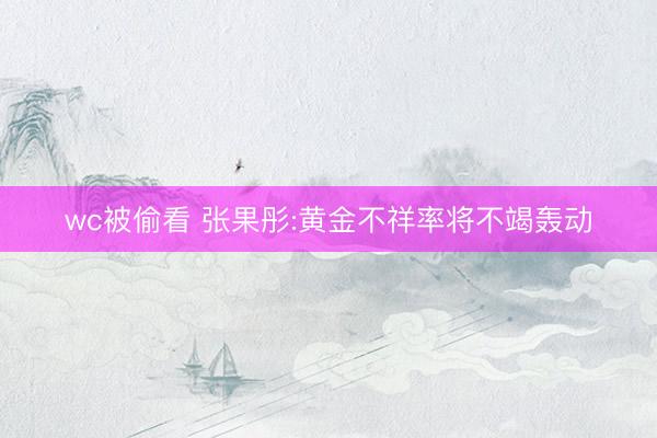wc被偷看 张果彤:黄金不祥率将不竭轰动