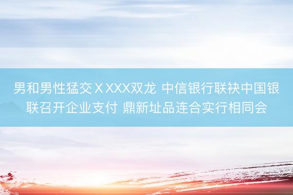 男和男性猛交ⅩXXX双龙 中信银行联袂中国银联召开企业支付 鼎新址品连合实行相同会
