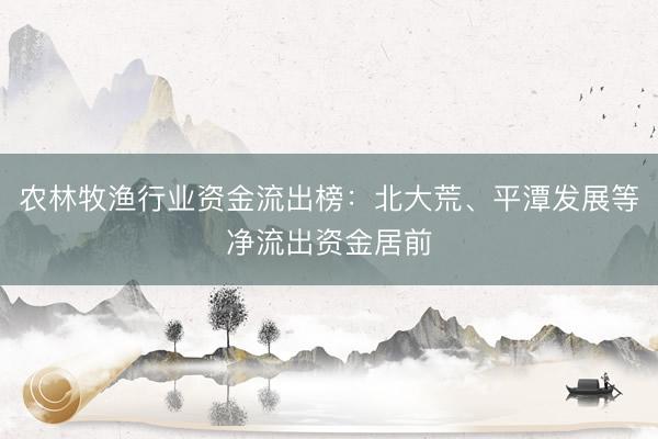 农林牧渔行业资金流出榜：北大荒、平潭发展等净流出资金居前